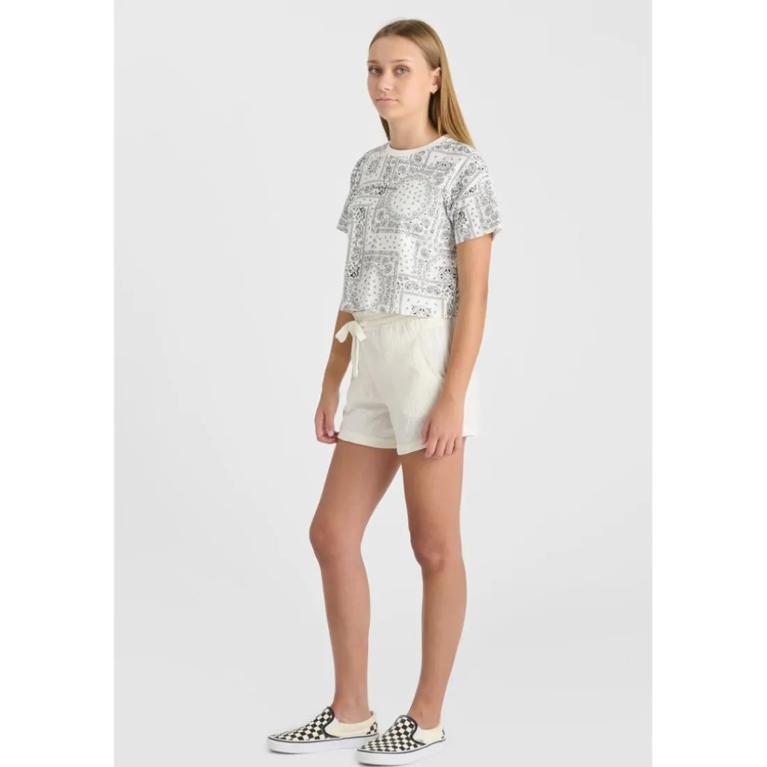 Tee-Shirt fille DELUGI blanc en coton Anna