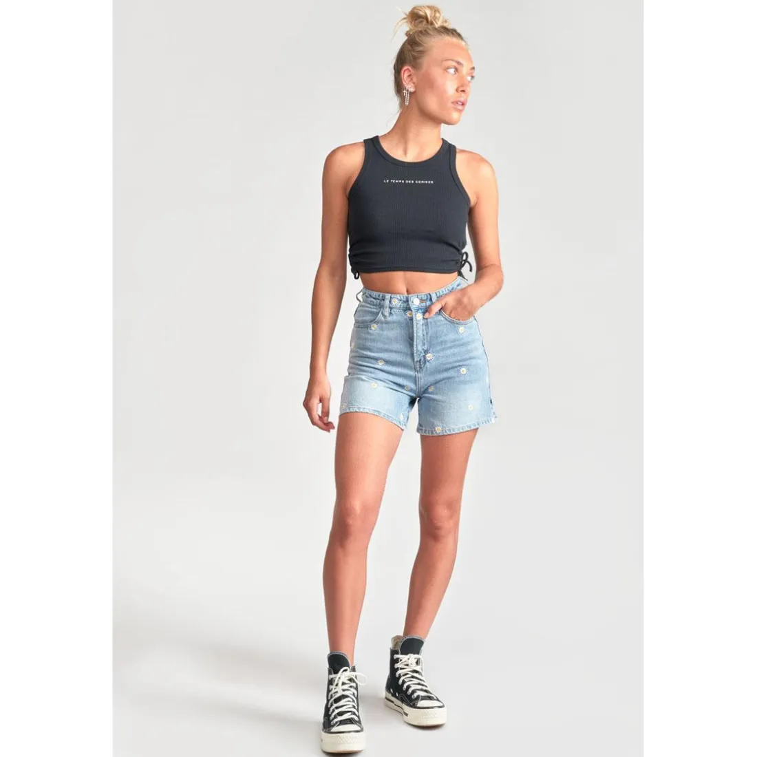 Tee-Shirt fille MARAGI noir en coton