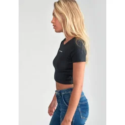 Tee-Shirt fille YUKONGI noir en coton