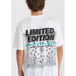 Tee-Shirt garçon CORYBO blanc en coton Yale