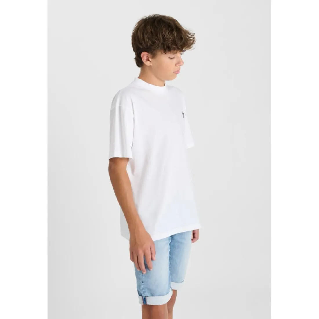 Tee-Shirt garçon CORYBO blanc en coton Yale