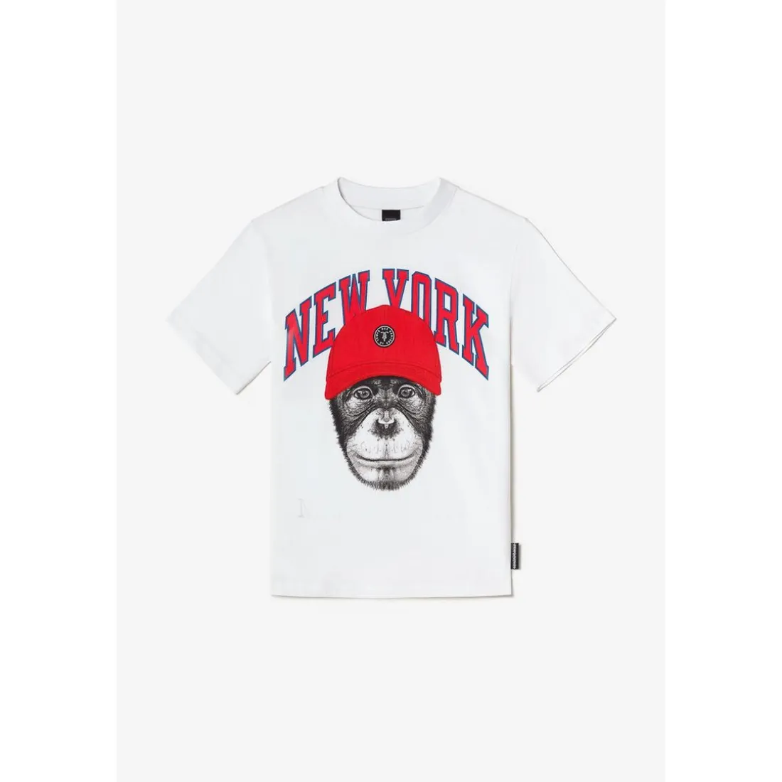 Tee-shirt garçon HIRABO blanc en coton