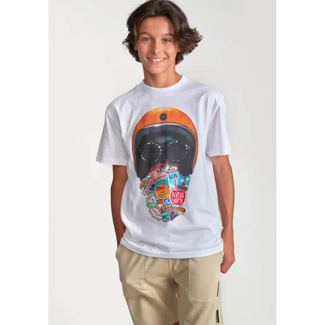 Tee-shirt garçon JAKEBO blanc