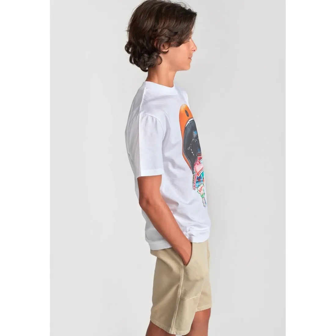 Tee-shirt garçon JAKEBO blanc