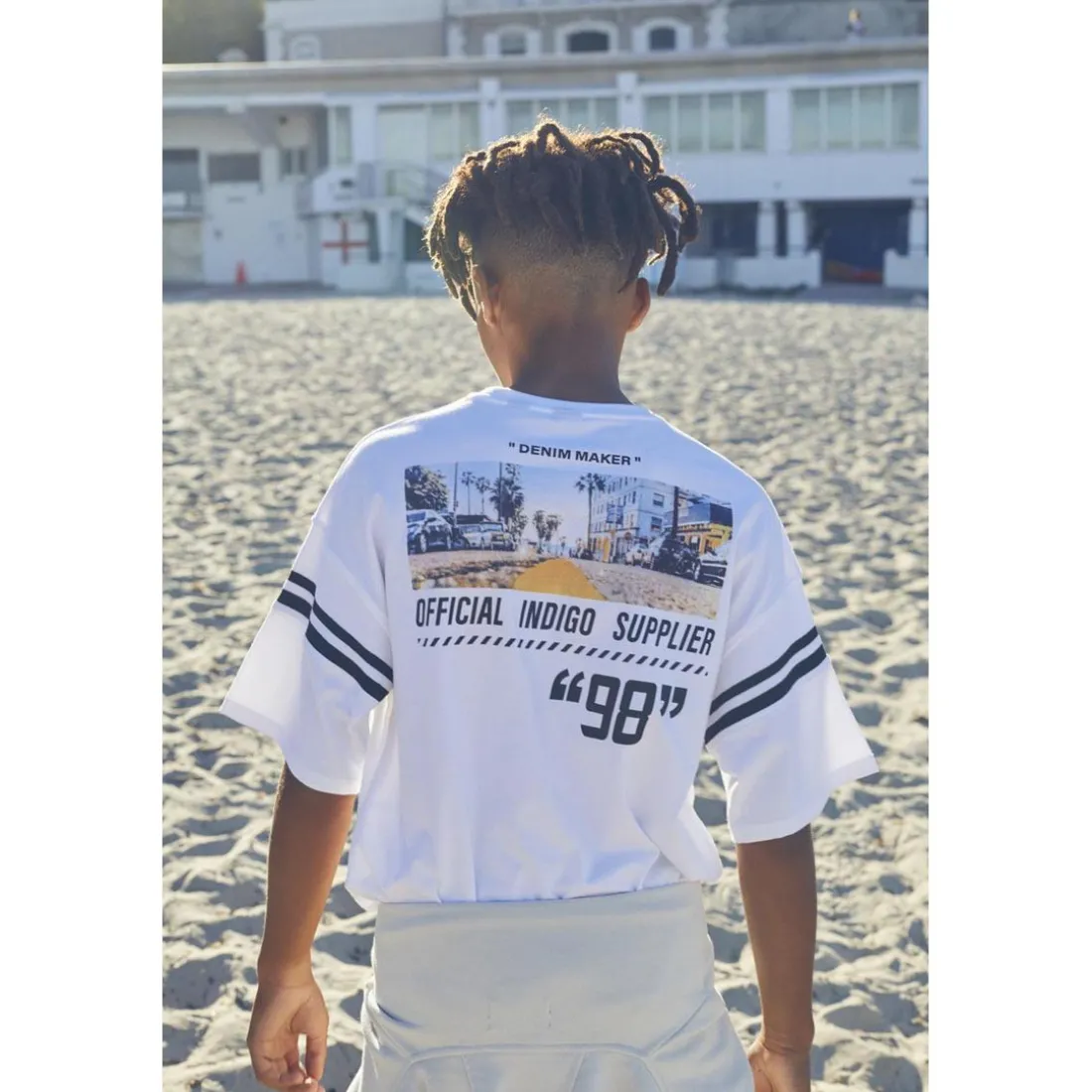 Tee-shirt garçon KEIBO blanc en coton
