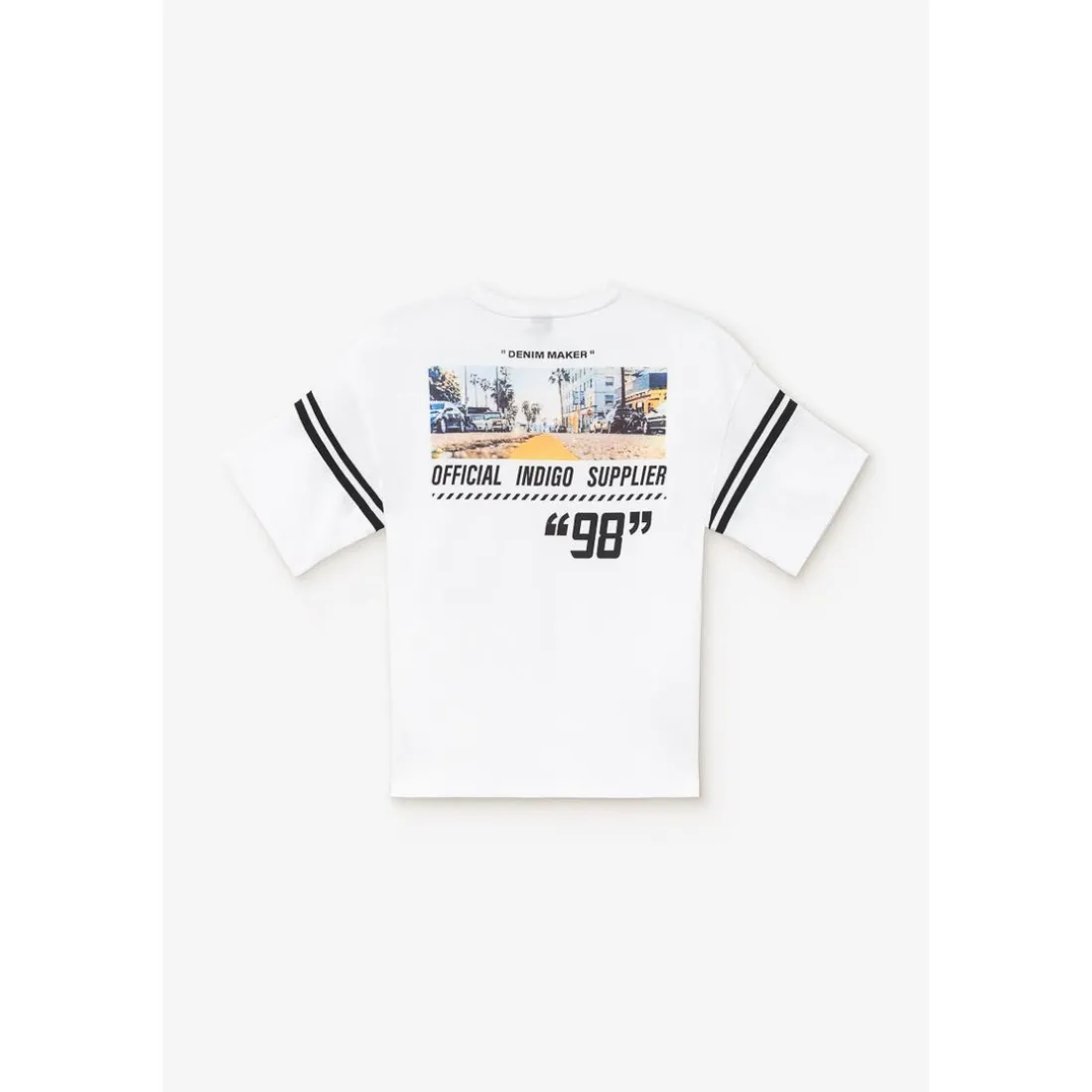 Tee-shirt garçon KEIBO blanc en coton