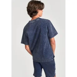 Tee-shirt garçon SAROBO bleu en coton