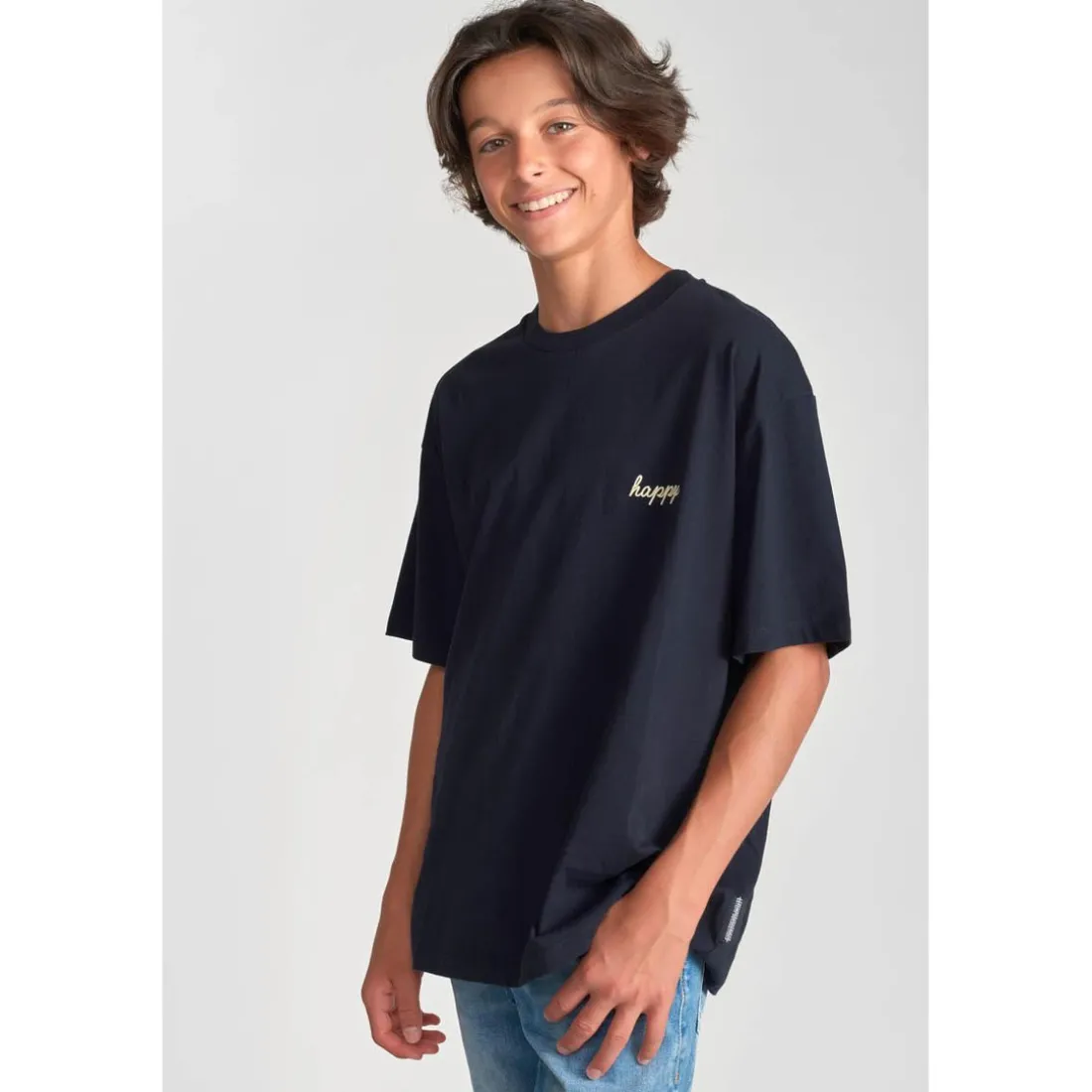 Tee-shirt garçon SCULLYBO bleu en coton