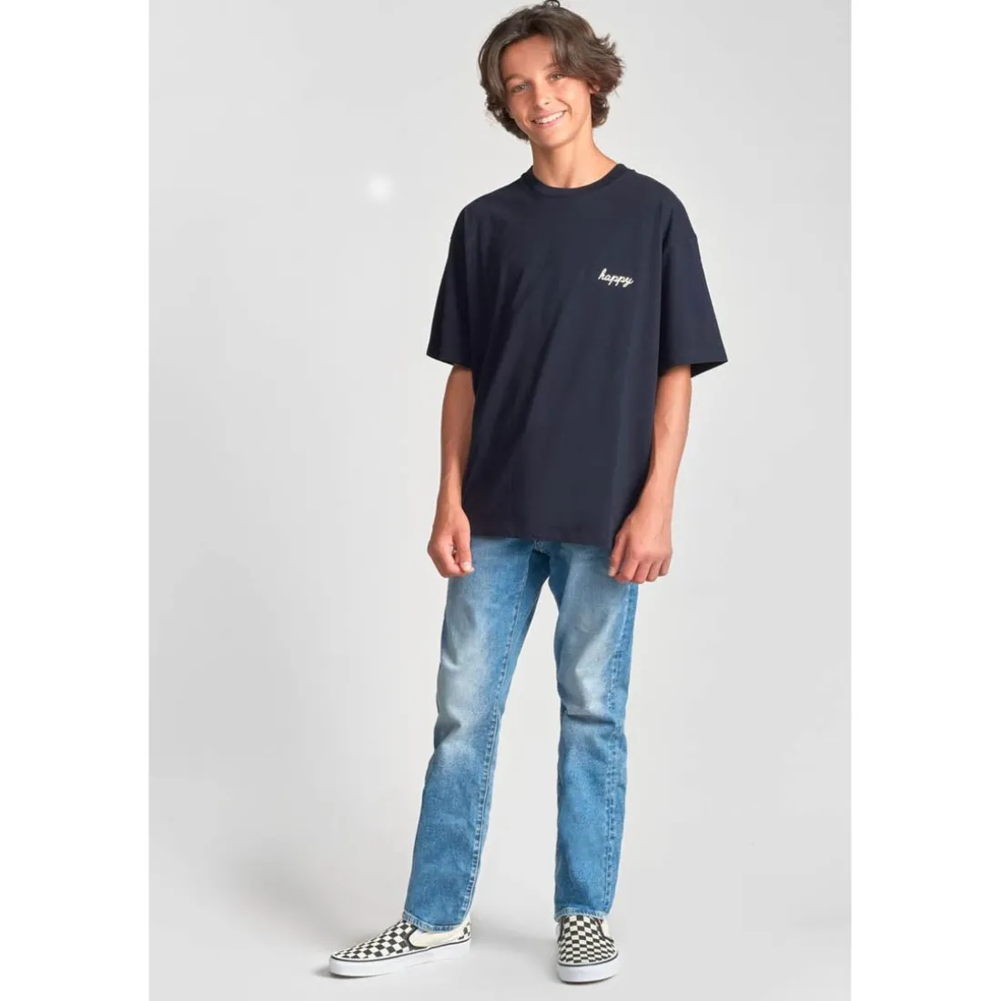 Tee-shirt garçon SCULLYBO bleu en coton