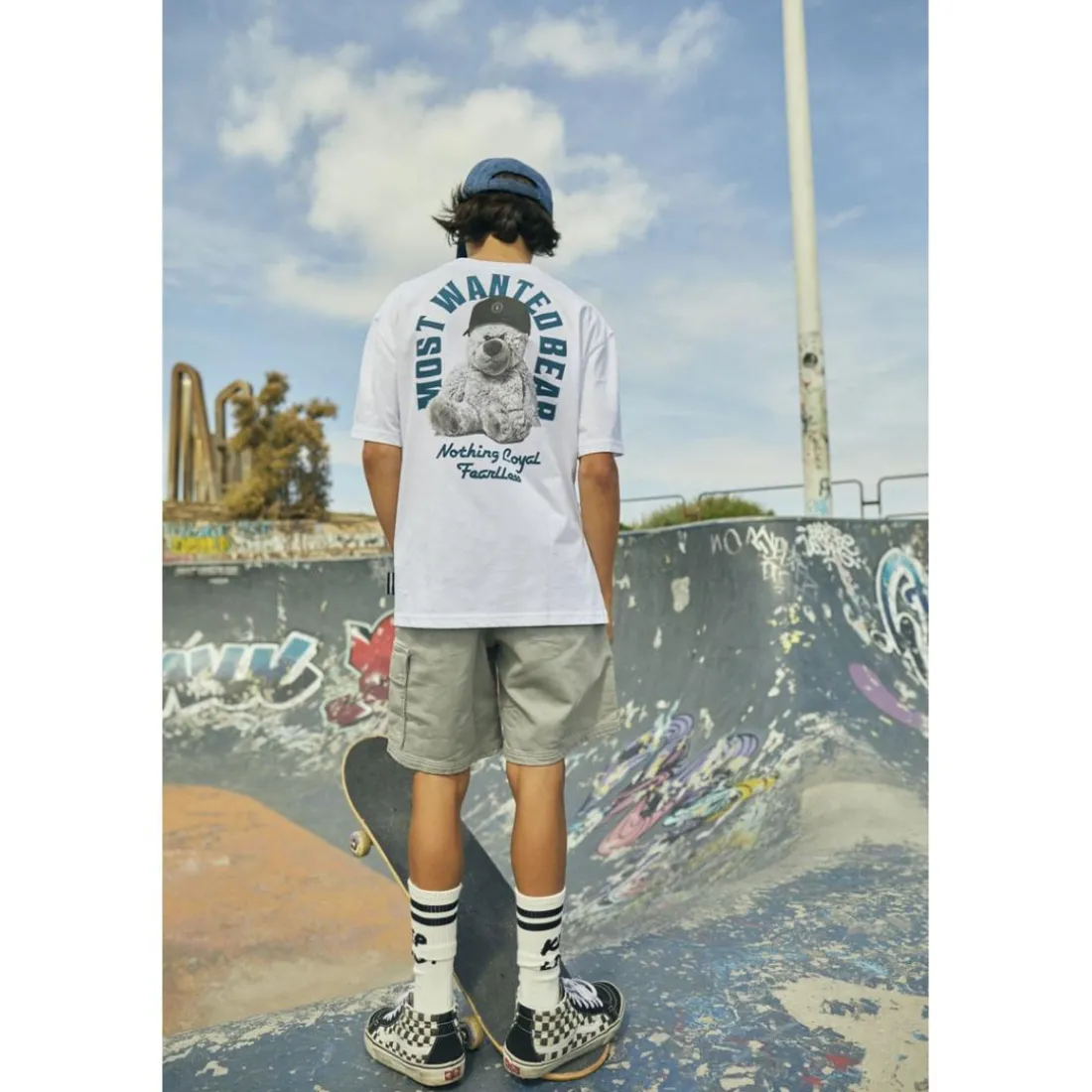 Tee-shirt garçon WUNTHBO blanc en coton