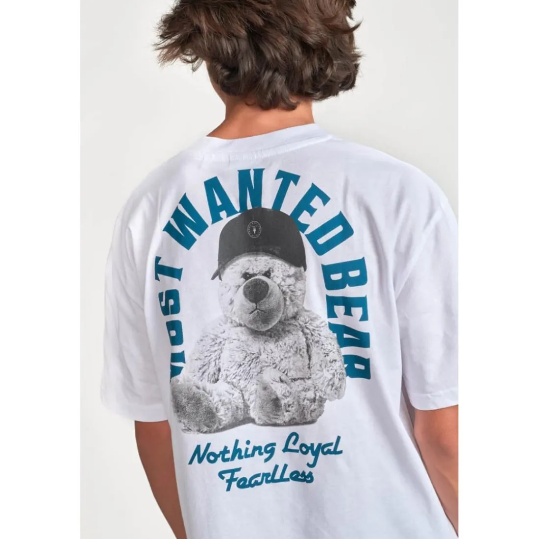 Tee-shirt garçon WUNTHBO blanc en coton