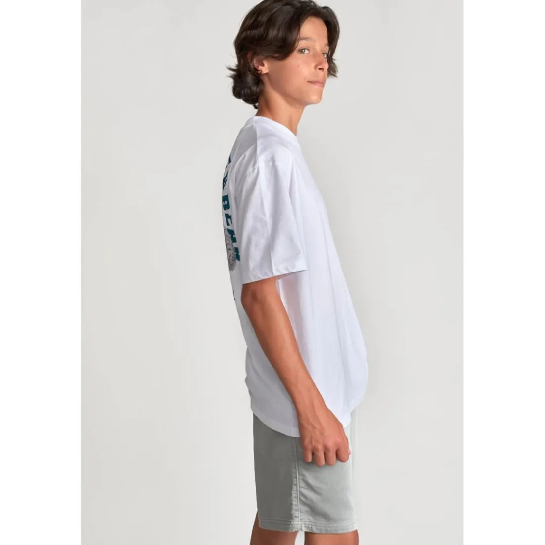 Tee-shirt garçon WUNTHBO blanc en coton