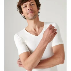 Tee-shirt Homme Manches Courtes Ecru Thermolactyl