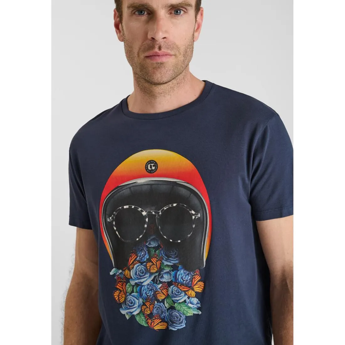 Tee-Shirt JAMIE bleu en coton Dean