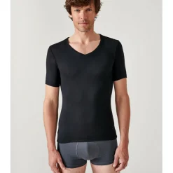 Tee-shirt Manches Courtes Noir Thermolactyl