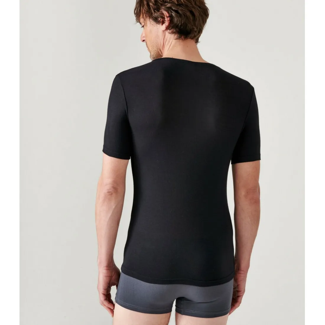 Tee-shirt Manches Courtes Noir Thermolactyl