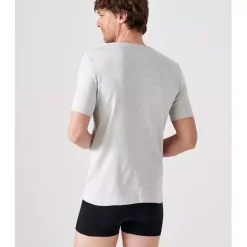 Tee-shirt manches courtes en mailles gris