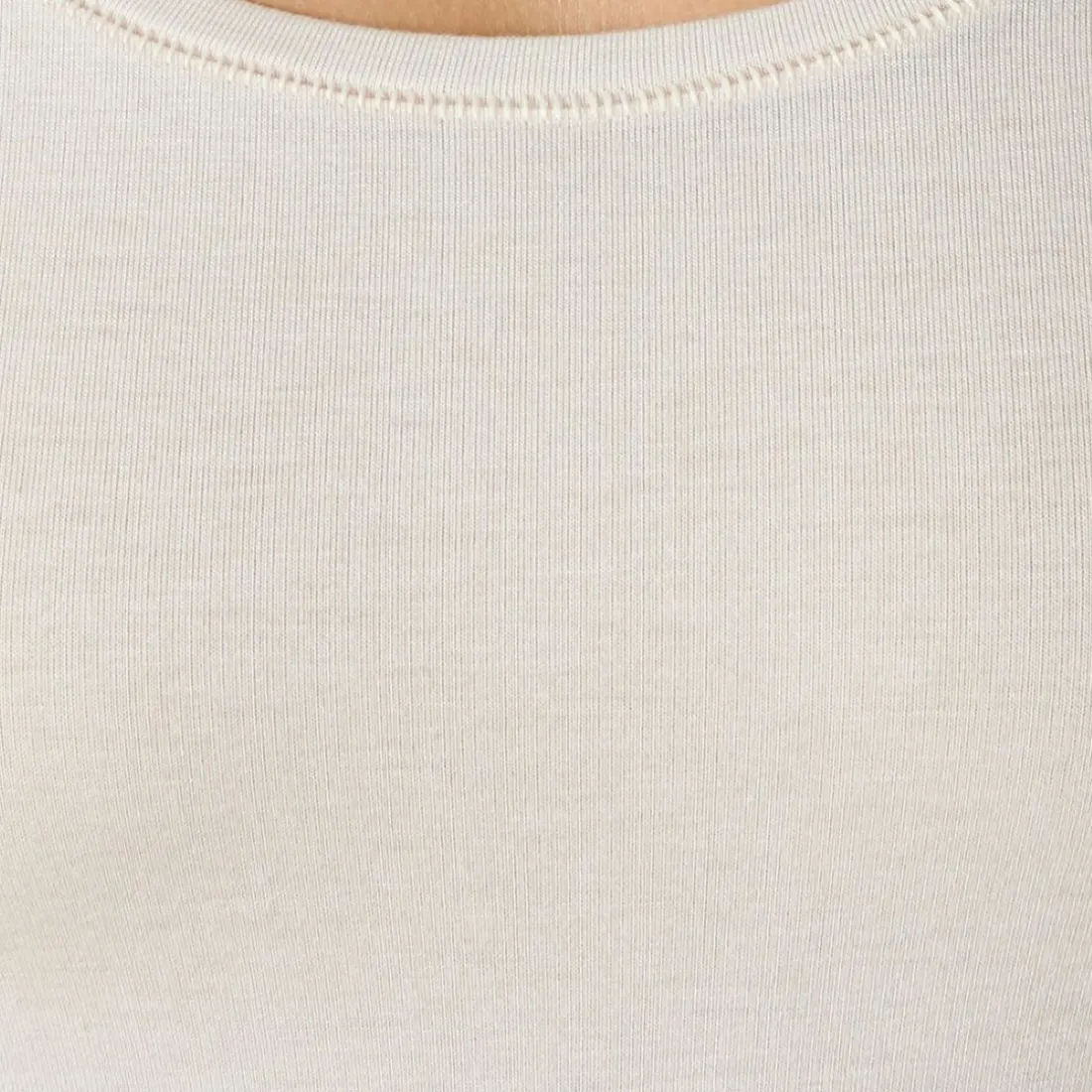 Tee-shirt manches courtes invisible sable en coton