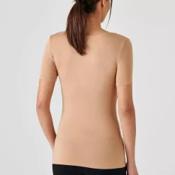 Tee-shirt manches courtes invisible ambre orange en coton