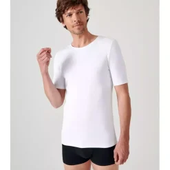 Tee-shirt manches courtes en mailles blanc