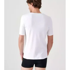 Tee-shirt manches courtes en mailles blanc