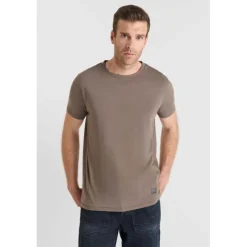 Tee-Shirt marron en coton Gus