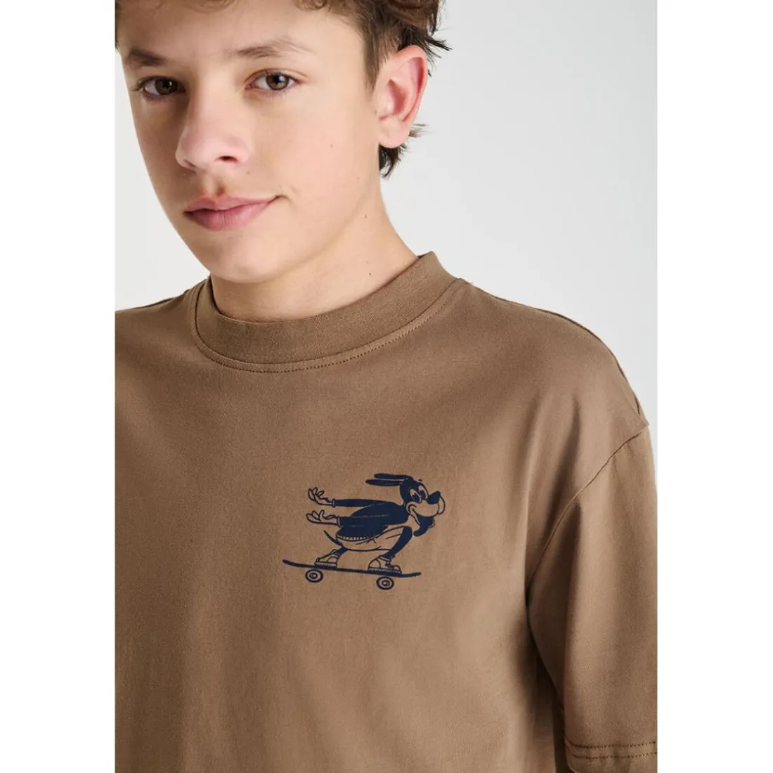 Tee-Shirt marron Luke en coton