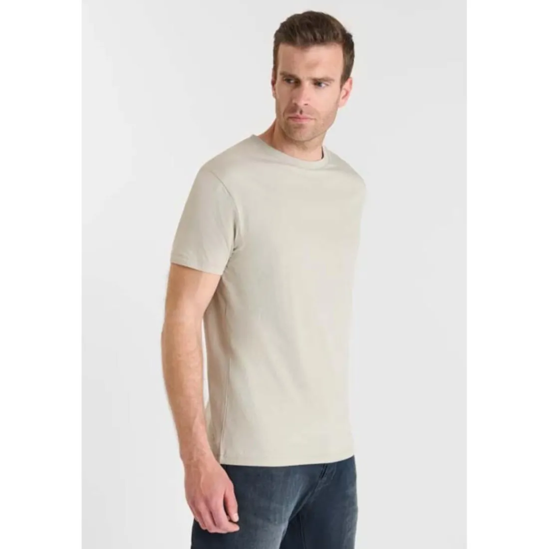 Tee-Shirt OBROWN blanc en coton Fabe