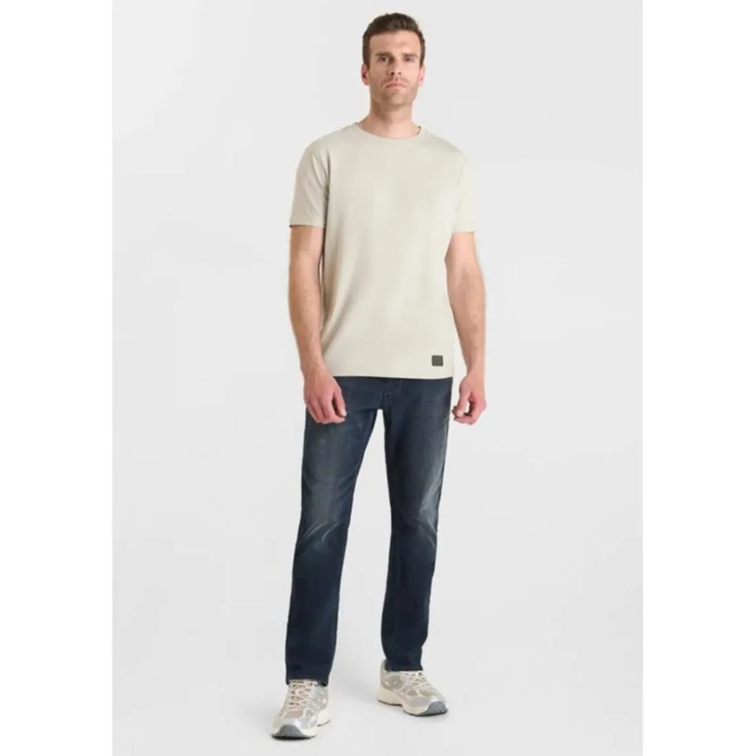 Tee-Shirt OBROWN blanc en coton Fabe