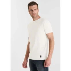 Tee-Shirt OBROWN blanc en coton Joel