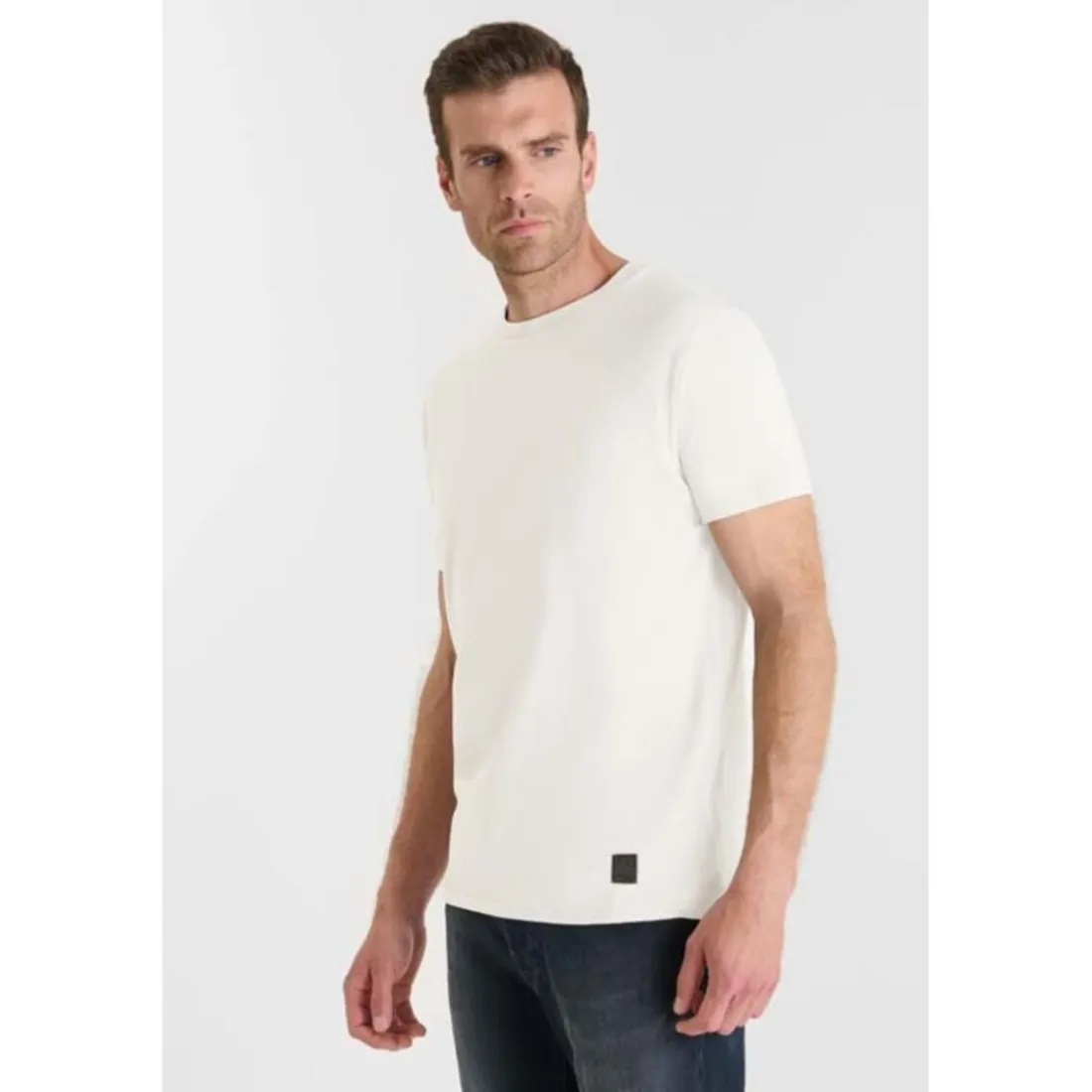 Tee-Shirt OBROWN blanc en coton Joel