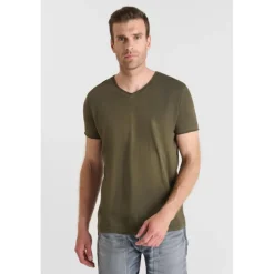 Tee-Shirt OGRIBS kaki en coton Mack