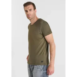 Tee-Shirt OGRIBS kaki en coton Mack