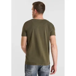 Tee-Shirt OGRIBS kaki en coton Mack