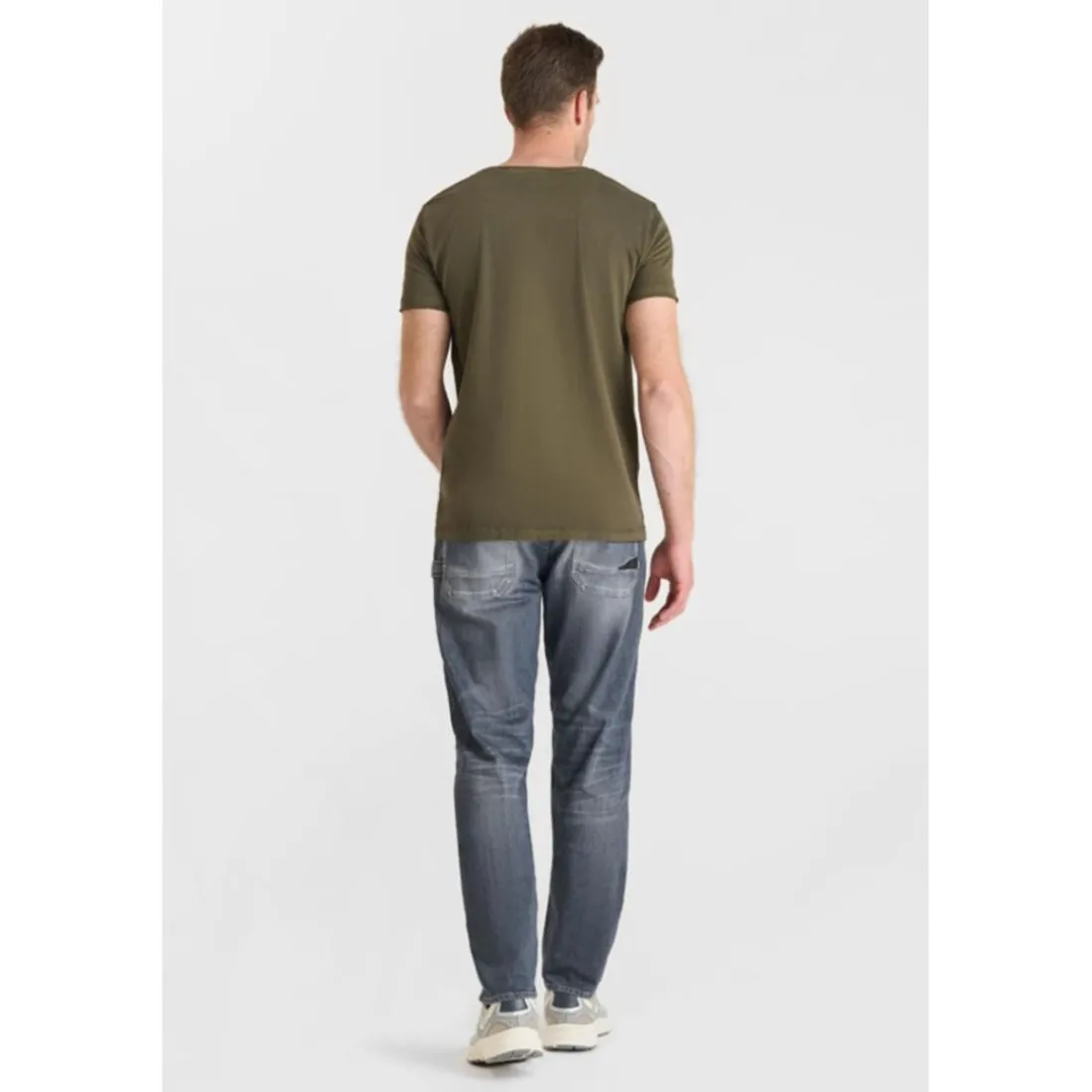 Tee-Shirt OGRIBS kaki en coton Mack