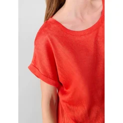Tee-Shirt PATRUL orange en viscose Ida