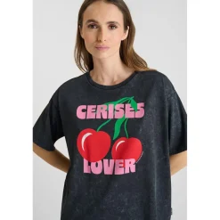 Tee-Shirt SPEARS noir en coton Mia