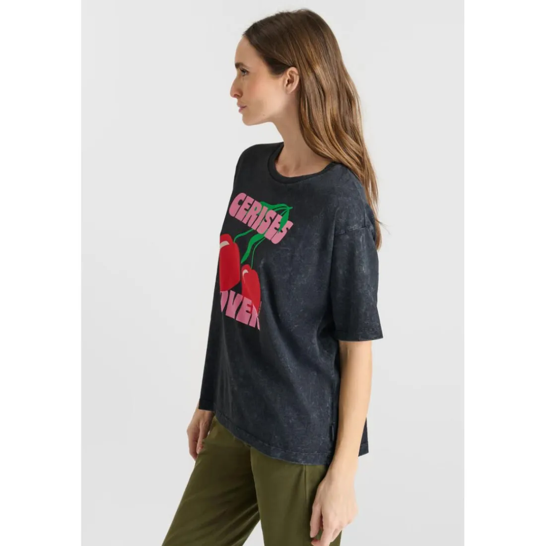 Tee-Shirt SPEARS noir en coton Mia