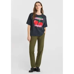 Tee-Shirt SPEARS noir en coton Mia