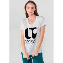 Tee-Shirt TAOLO blanc Lane en coton