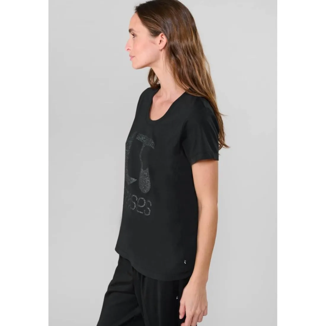 Tee-Shirt TAOLO noir Bree en coton
