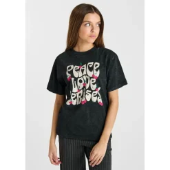 Tee-Shirt TOBELLAG noir en coton Maia