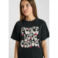 Tee-Shirt TOBELLAG noir en coton Maia