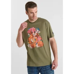 Tee-ShirtOSER kaki en coton Gino