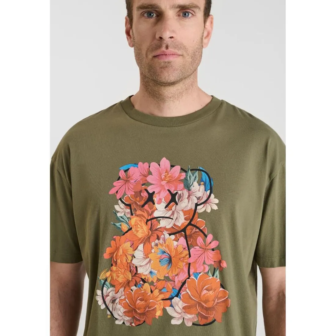 Tee-ShirtOSER kaki en coton Gino