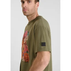 Tee-ShirtOSER kaki en coton Gino