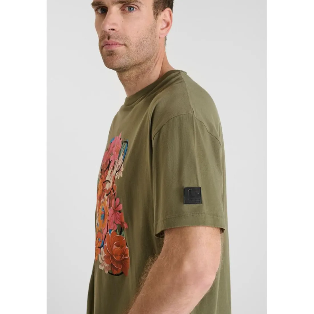 Tee-ShirtOSER kaki en coton Gino