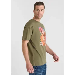 Tee-ShirtOSER kaki en coton Gino
