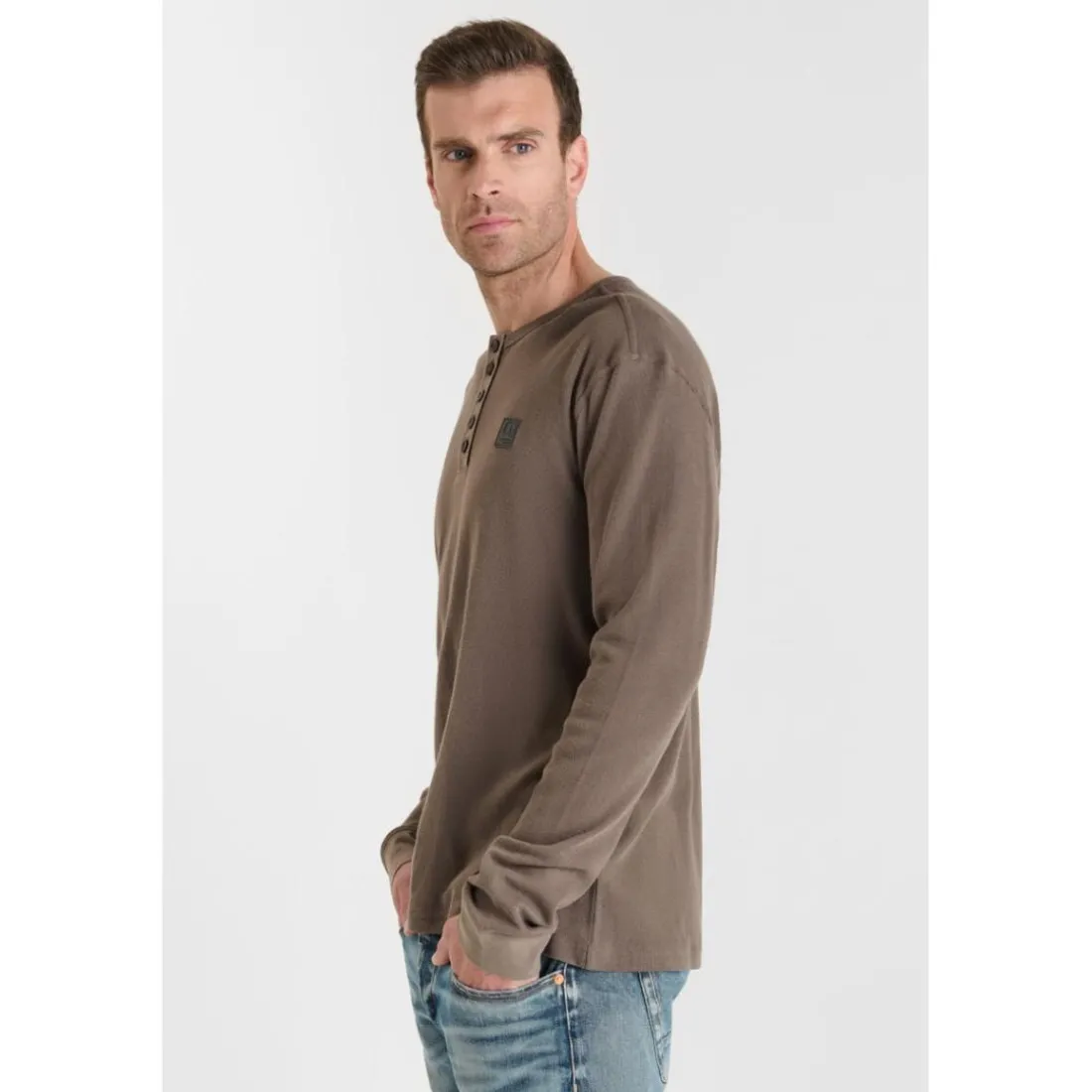 Tee-ShirtOZAR marron en coton Sean