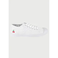 Tennis femme blanc en toile